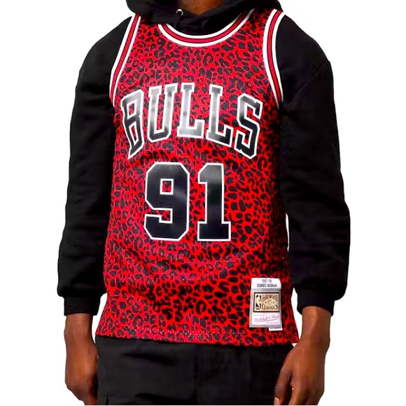 NWT Rare Chicago Bulls Mitchell & Ness Dennis Rodman HWC Swingman Jersey XXL